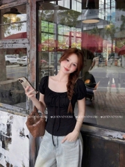 Áo thun cổ u chun trơn