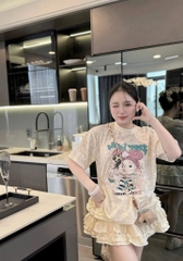 Set ren cô gái kem