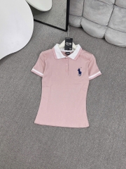 Áo thun cổ bẻ thêu ngựa - Form vừa