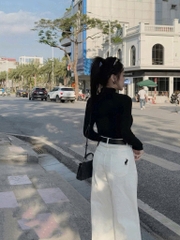 Quần jean suông trơn - 6000 Trắng
