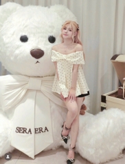 Set trễ vai chấm bi