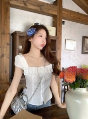 Áo sơ mi hoa ngực - 369