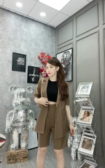 Set vest quần ngố x áo thun