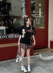 Set caro đỏ BBR kèm gấu