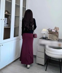 Set áo đắp chéo x chân váy đuôi cá