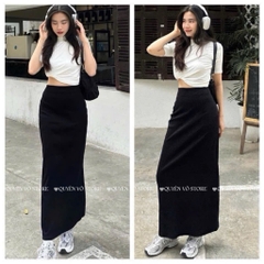 Chân váy cotton dáng dài chữ A