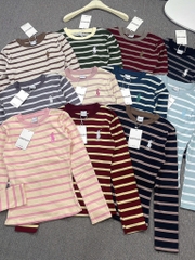 Áo thun tay dài thêu ngựa - Form vừa