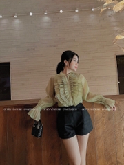 Set voan xếp li ngực