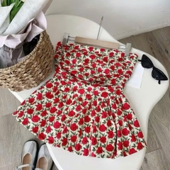 Áo cúp ngực thô hoa tùng su - 843