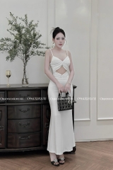 Đầm ôm body 2 dây đuôi cá cut eo