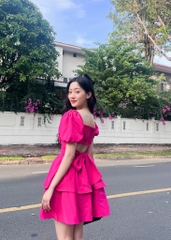 Đầm tay búp cột lưng