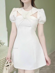 Đầm cổ yếm xoắn ngực