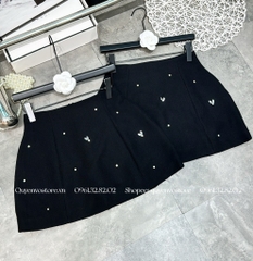 Chân váy chữ A đính đá bling