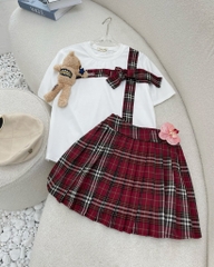 Set caro đỏ BBR kèm gấu