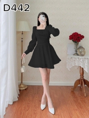 BIGSIZE 55-65kg - Đầm tay dài nút eo