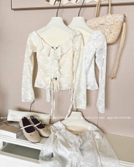 Áo ren 58168 - Trắng