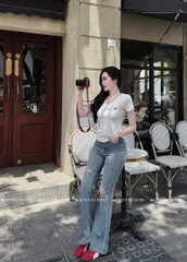 QJ 8535 Quần jean loe