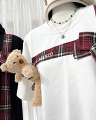 Set caro đỏ BBR kèm gấu