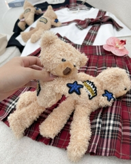 Set caro đỏ BBR kèm gấu
