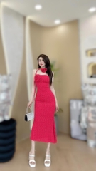 Đầm body đuôi cá dáng dài - Đỏ - M