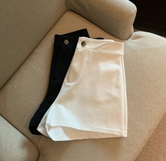 Quần short đùi cạp cao - Chất co giãn