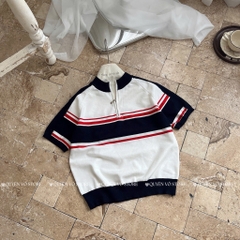 Áo khóa kẻ sọc ngang