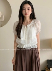Áo đũi tơ tay phồng tk