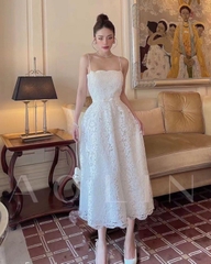 Đầm midi ren 2 dây