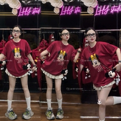 Áo thun Mickey kèm túi - Form rộng dưới 65kg