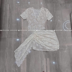 Set ren chân váy vạt - Đen