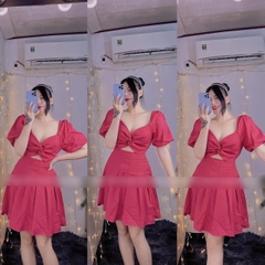 Đầm hở chân ngực dáng ngắn - Bigsize 55-65kg