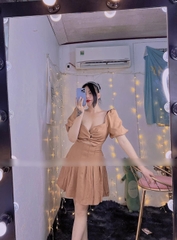 Đầm hở chân ngực dáng ngắn - Bigsize 55-65kg