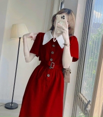 Đầm midi cổ peter