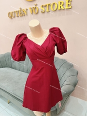 Đầm đắp chéo đỏ - S
