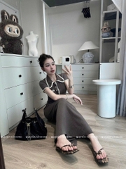 Đầm body viền cổ sen - 8563