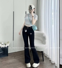 QJ 01 Quần jean loe đen