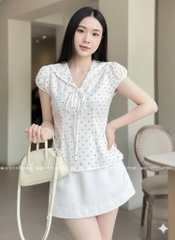 Áo sơ mi cổ thủy thủ bi - Trắng 1453