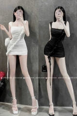 Đầm body lưới - Trắng