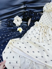 Đầm maxi nơ baby nhún bèo