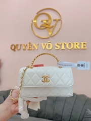 Túi Chanel quai ngọc da dê - Size 19