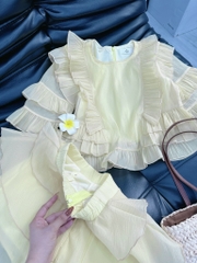 Set tơ Babydoll vàng chanh