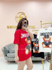 Áo thun gấu Moschino - Form rộng dưới 65kg