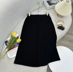 Chân váy dập li dài