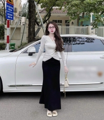 Áo đắp chéo tay dài