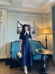 Đầm maxi cổ peter