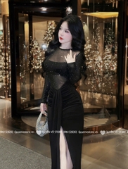 Đầm ôm body tay dài dáng dài