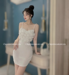 Đầm body hoa hồng 3D