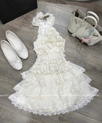 Set cổ yếm tầng tiểu thư