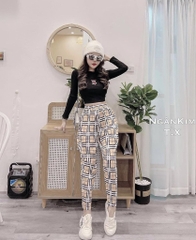 Set áo croptop len tăm