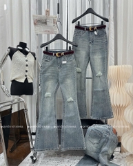 QJ 8535 Quần jean loe